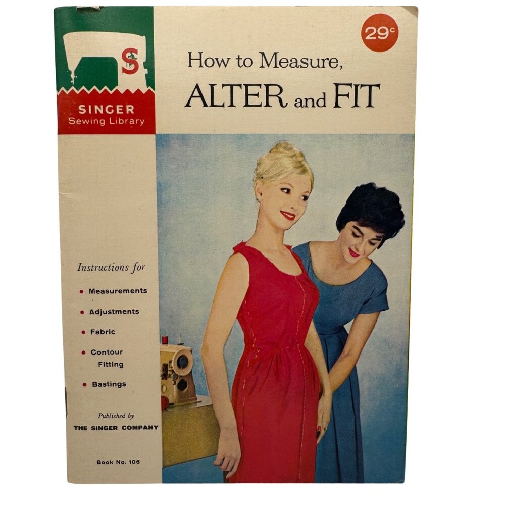 Vintage Singer Sewing Library How To Measure Alter & Fit 1960s Booklet Retro